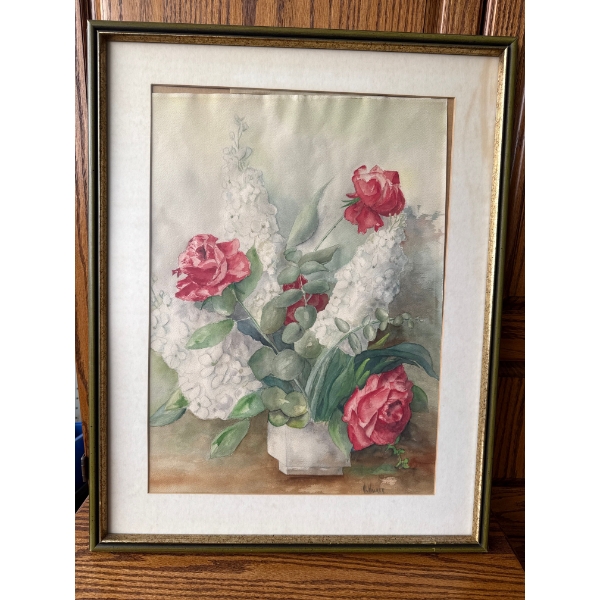 Framed water color by H.L. Walker 19x25