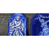 Image 3 : 1970's Arnel's Pottery WedgeWood Blue Ceramic Set, Roman/ Greek Theme