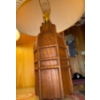 Image 2 : Mid Century Ornate Art Deco Table Lamps Rose Wood X2  Tested 32"tall