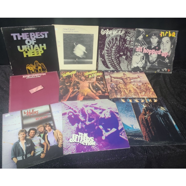 Assorted Records, Various Genres: Uriah Heep, Eric Clapton, Kansas, The Byrds and More!