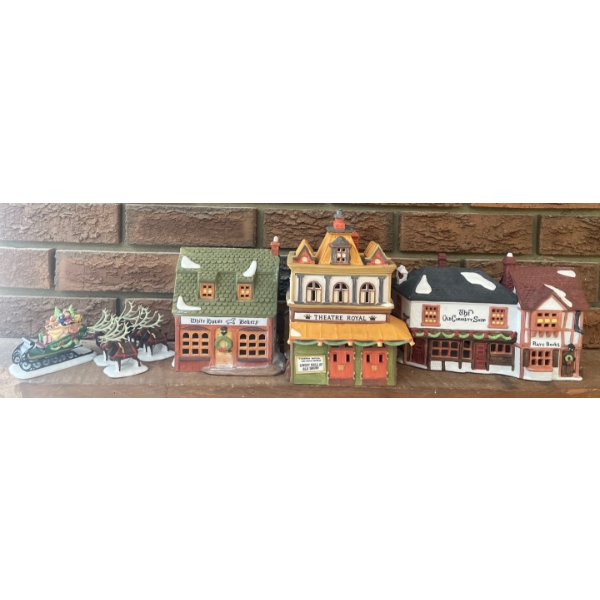 Heritage Village Collection Light Up Holiday Decor  8: tallest  Bakery, Theatre Royal, The Old Count