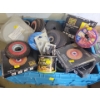 Image 1 : Big Ol Box Of Garage Greatness - New Grinding Disks Sanding Disks Cord Tools & more
