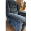 Image 2 : Lazy-Boy Upholstered Soft Cushion Blue Recliner  30"w x 57"d x 53" tall