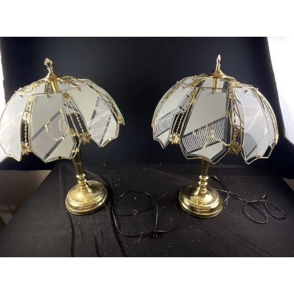 2 Piece Glass Shade Lamps