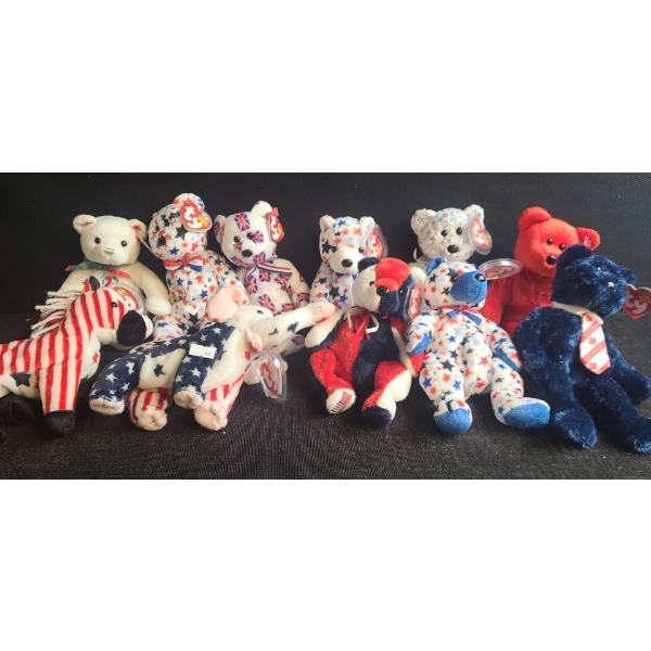 Beanie Babies- Assorted Including: Lefty 2000, Righty 2000, The Beginning, Pops and More!