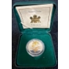 Image 1 : 2002 50-Cent 22K Gold Plated Golden Tulip Coin 92.5% Silver 9.3 Grams