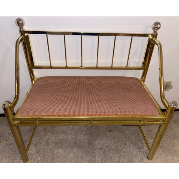 Vintage Brass Bench 36x21x33