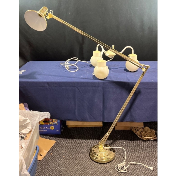 3 Bulb Light Fixture and a Tall Adjustable Angle Lamp
