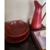 Image 4 : Italian Red Glazed Pitcher, Bowl & Plate, Asian Wall Decor 22 w 22 h & Asst Framed Prints 