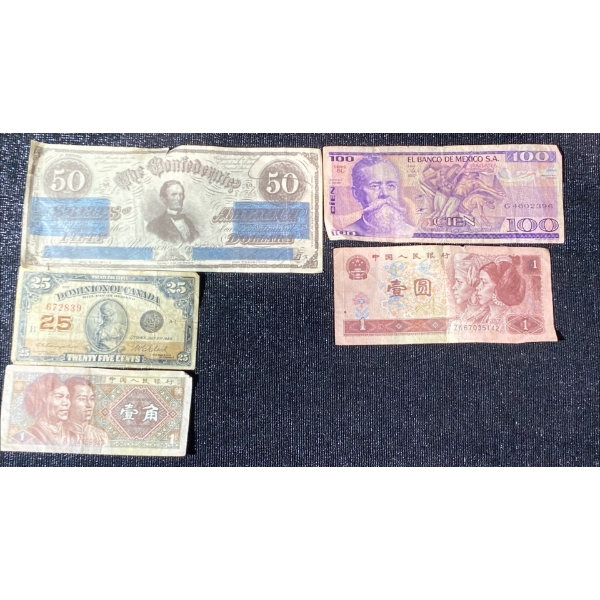 Collection of Vintage World Paper Money