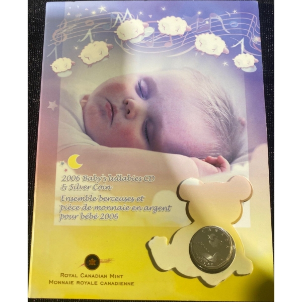 2006 Baby's Lullabies CD & Coin Set 92.5% Silver 7 Grams