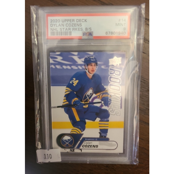 Dylan Cozens Sabres Rookies Hockey Card 2020 Upper Deck- Graded Mint