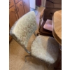 Image 4 : Mid-Century Style Dining Table with Wood Veneer Top and Mixed Upholstery Chairs