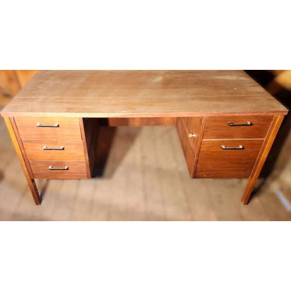 - Desk w/ Storage and Locked File Drawer (Key Included) 60 W, 30 D, 29 T 