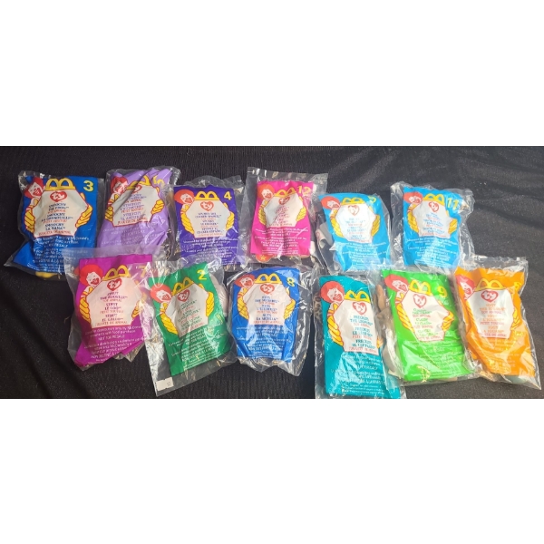 McDonald's Happy Meal Beanie Babies- Complete 1999 Sealed Collection of 12- Listed in Details