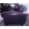 Image 4 : Natuzzi Three-Seater Leather Sofa with Rolled Arms