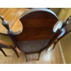 Image 3 : Vintage Wooden Confessional-like Table w/ Leaf & 5 Chairs Set (74L, 42W, 30T w/ Leaf) 