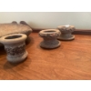 Image 5 : Charles Hilton Clay-Fruit bowl and 3 candlestick holders