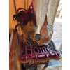 Image 2 : Tall Wicker Stand H34", Feathered Rooster, Porcelain Rooster, Cast Iron Home Hanger And Wicker Lamp 