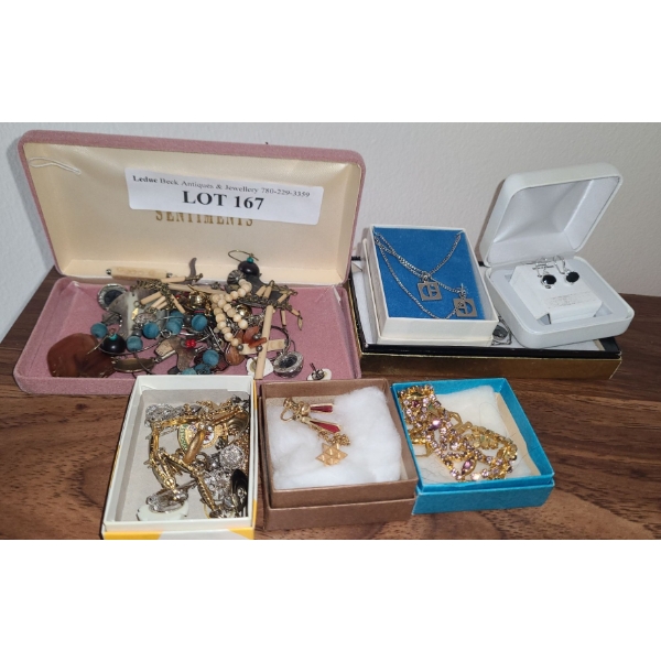 Assorted Costume Jewelry - Earrings, Necklaces, Bracelets & Pins 