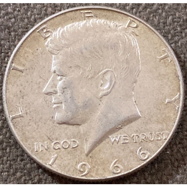 1966 American Kennedy Half Dollar 40% Silver 11.50 Grams