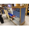 Image 1 : Double-Sided Retail Display Shelving Unit with Pegboard Sides