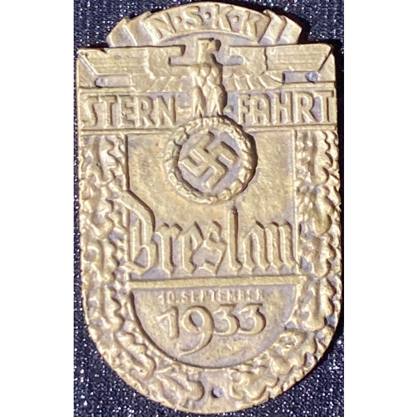 1933 NSKK Sternfahrt Breslau Rally Badge 