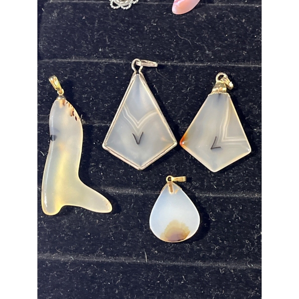 Collection of Multicoloured Stone Pendants