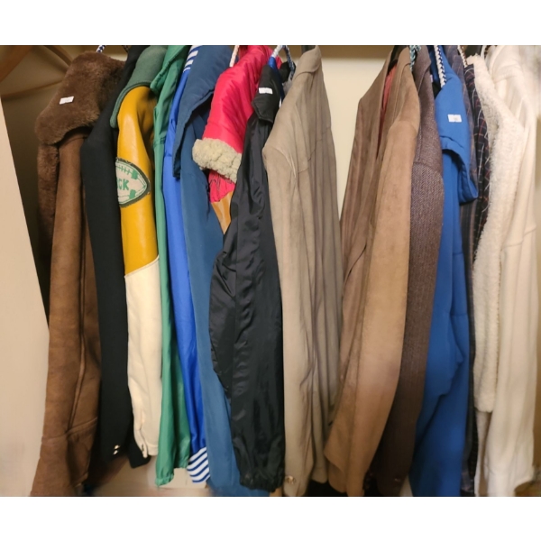Closet of Men's Coats Morlands Sheepskin Jacket (L/XL Fit/ No Size Tag/), Suit Jackets and More!