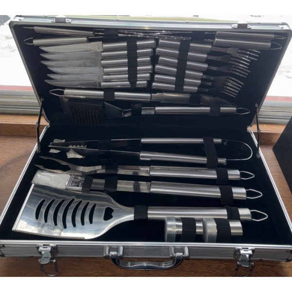 Brand New BBQ Utensils In Padded Case For BBQ Season Ahead