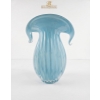 Image 1 :  Light Blue "Crescent Wing"  Murano Art Glass Vase 13''INCHES HEIGHT.