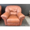 Image 3 : Pair of Reclining Leather Chairs 44" x 41" x 38"