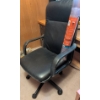 Image 2 : Black Office Chair with Adjustable Height and Vinyl Carpet Protector