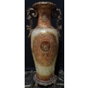 Image 1 : Decorative Vase with Ornate Handles and Embossed Detailing, 40-Inch Height