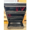 Image 2 : Large Black Filing Cabinet, No Key - 36W, 18D, 53.5T 