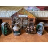 Image 1 : Copper Folk Art General Store and Ship with Decorative Lanterns.
