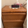 Image 1 : Stone Oak Solid Wood Night Stand w/ Alarm Clock & More 20x16x21