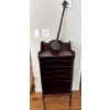 Image 1 : Vintage Mahogany Sheet Music Cabinet w/ Stringed Lute 
