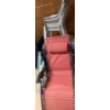 Image 1 : Lawn Chair Collection - Red Extendable Chairs (2), Grey Plastic Chairs, Bonus Chair 