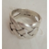 Image 4 : BIRKS Sterling Ring Barrers Box w/ Stamped Sterling Braided Ring (Total Weight 53.39g)