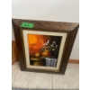 Image 1 : Framed Artwork, Flowers in Vase 32Hx28W, Flowers on Table 17Hx15W