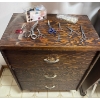 Image 3 : Singer Sewing Machine w/ Side Dresser Full Of Sewing Supplies