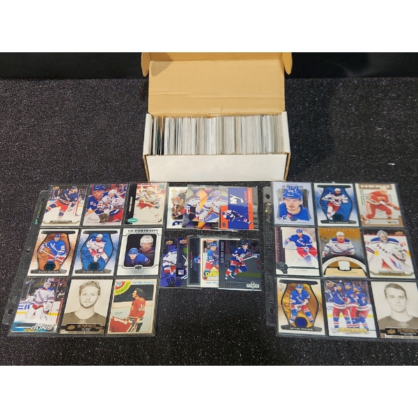 1 Box Of New York Rangers 1970's-2026 Era Hockey Cards With 2 Sleeves	