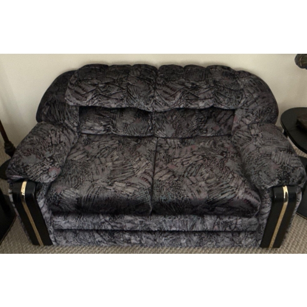 Vintage Fabric 2 Seater Couch - 64W, 37D, 34T 
