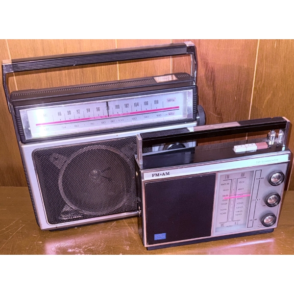 Two Vintage Portable Radios: Eaton Viking 12-Transistor and Realistic Multiband Models