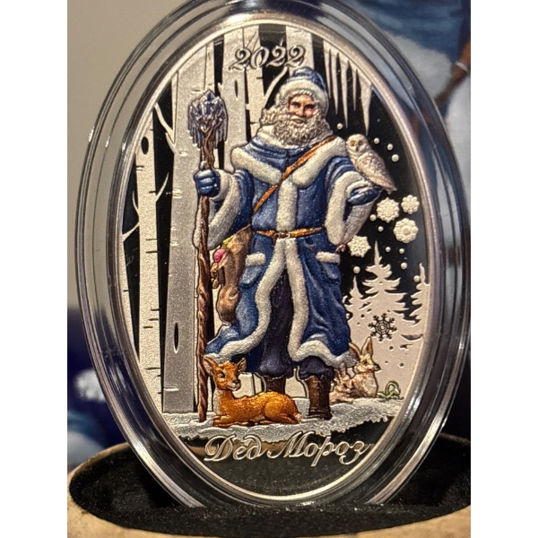 2022 $5 Father Frost Matroyshka Nesting Doll - Pure Silver Coin
