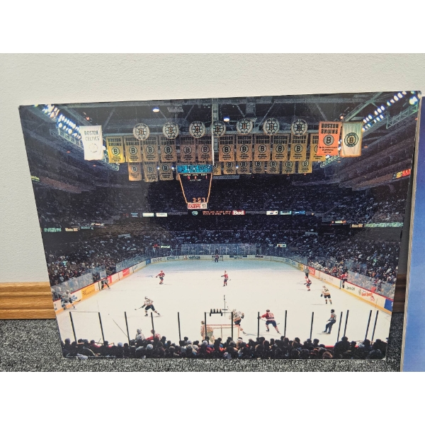 Boston Bruins Hockey Memorabilia Including Hockey Puck and Photos