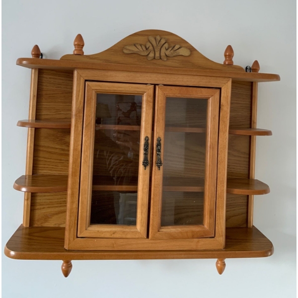 Wood Display Cabinets 21L (2 Count; one damaged) 