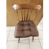 Image 7 : Wooden Dining Table (52 x 32 x 30) with Leaf and Four Chairs (17 x 18 x 32)