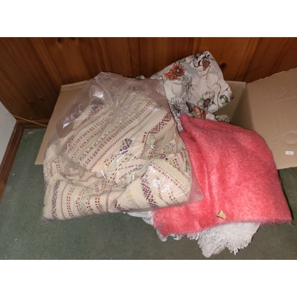 Vintage Curtains, Blankets and Other Assorted Items